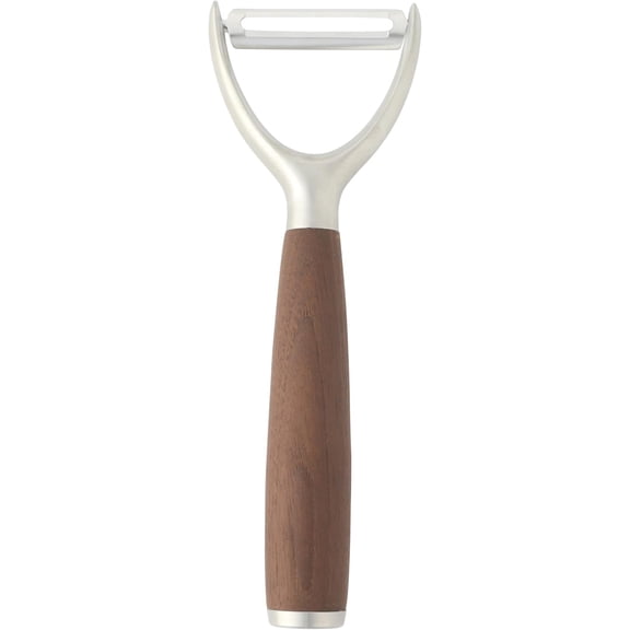 Sur La Table Kitchen Essential Stainless Steel Vegetable Y Peeler W/Walnut Wood Handle