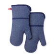 thumbnail image 1 of Sur La Table Kitchen Essentials Heat resistant Chambray Oven Mitt 2-Pack Set, Navy Blue, 7"x13", 1 of 3
