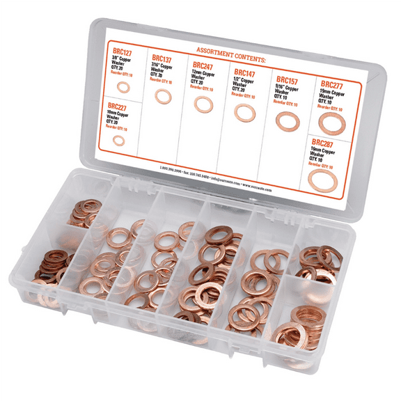 S.U.R.&R. Heavy duty copper washer assortment