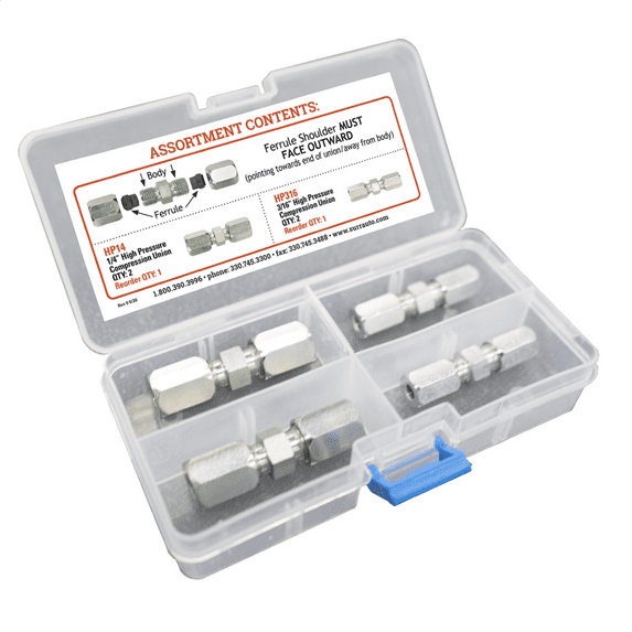 S.U.R.&R. High Pressure Compression Union Assortment