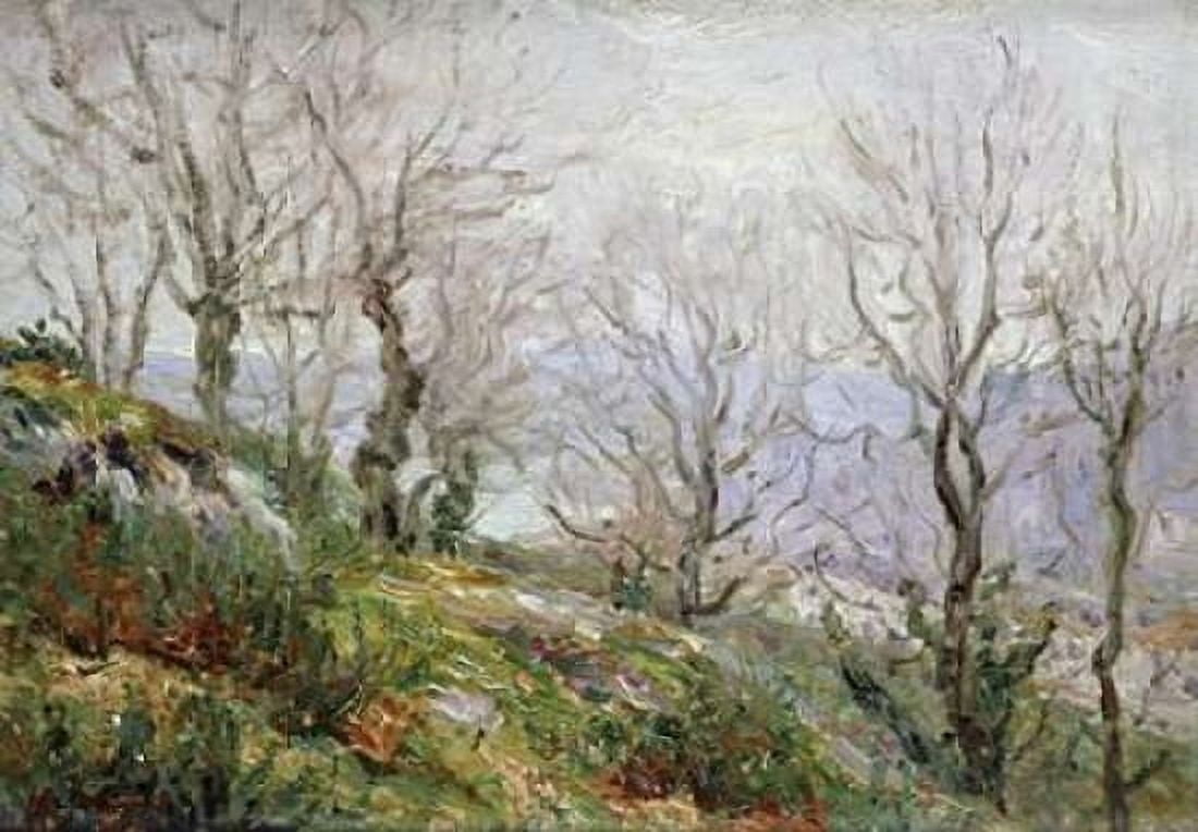 Sur la Montagne St Givene Canvas Art - Henry Moret (20 x 28)