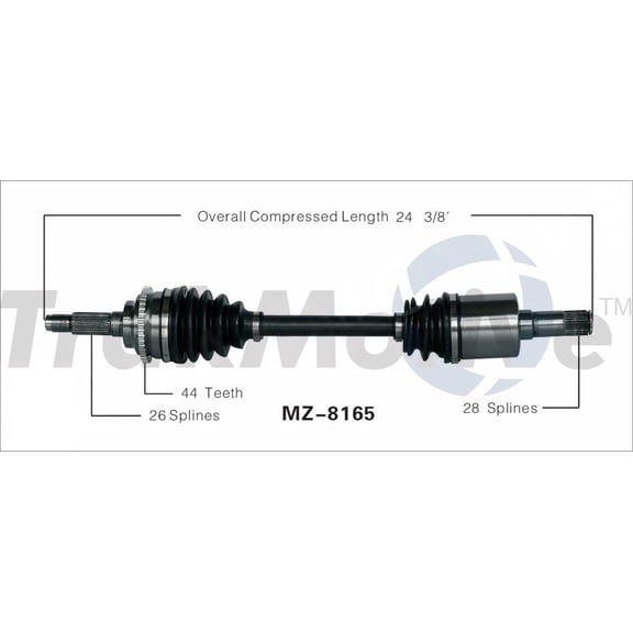 SurTrack MZ-8165 CV Axle Shaft Fits select: 2003 MAZDA PROTEGE SPEED
