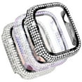 thumbnail image 1 of Surace Smartwatch Protective Cover Compatible with Apple Watch Case 41mm with Screen Protector Bling Rhinestone Case for iWatch Series 7/8/9 (41mm, Black/Iridescent/Clear), 1 of 8