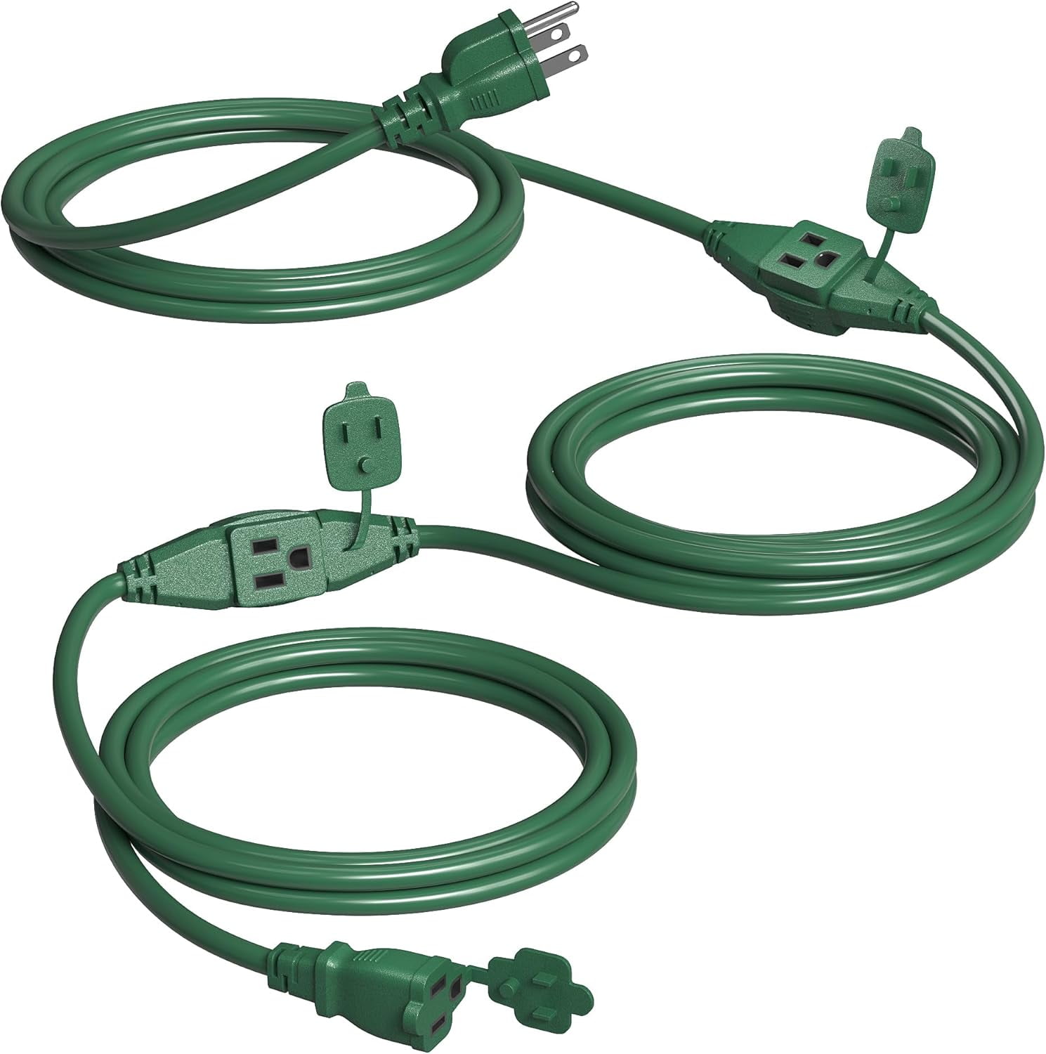 Suraielec 25 FT Outdoor Extension Cord with Multiple Outlets, 3 Outlet