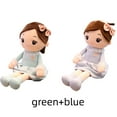 thumbnail image 1 of Surakey 2Pcs 15.7" Girl Plush Toys Soft and Lifelike Cute Doll for Birthday Present Holiday Gifts Green Blue, 1 of 6