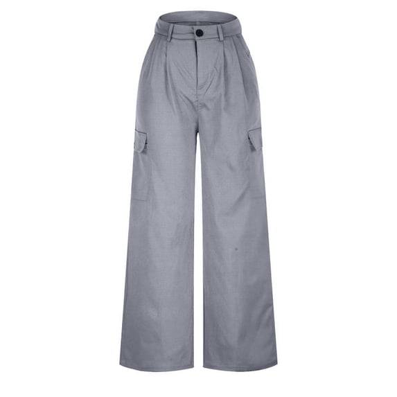 Surakey Cargo Pants for Women High Waist Wide Leg Pant Lounge Baggy Straight Leg Trousers Plain Solid Color Bottom