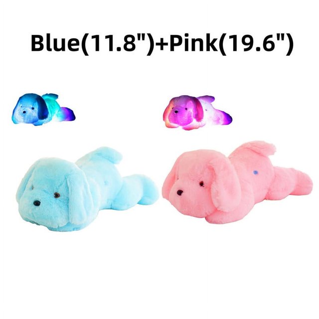 Surakey LED Stuffed Animal Plush Dog Toy Night Light Up Gifts for adult