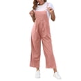 thumbnail image 1 of Surakey Overalls Jumpsuits for Women Sleeveless One Piece Rompers Straight Leg Pant Lounge Baggy Trousers Playsuit With Pockets, 1 of 6