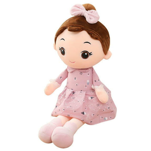 Surakey Toys for Girls 3-6 Years, Soft Rag Doll 17.7 Inch Baby Plush Toy for Toddler Children's Room Decoration Purple