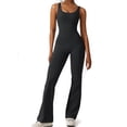 thumbnail image 1 of Surakey Yoga Pants for Women Wide Leg Palazzo Pant Athletics Flare Trousers Bell Bottoms Sleeveless Overalls Jumpsuits Square Neck Playsuit One Piece Workout Rompers, 1 of 8