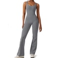 thumbnail image 1 of Surakey Yoga Pants for Women Wide Leg Palazzo Pant Athletics Flare Trousers Bell Bottoms Sleeveless Overalls Jumpsuits Square Neck Playsuit One Piece Workout Rompers, 1 of 6