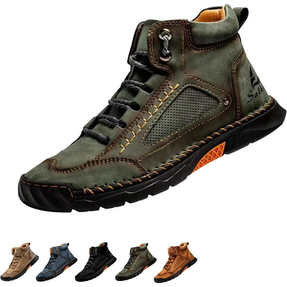 Surastep Shop Boots, Surastep Shop Shoes, Men's Comfortable Handmade Leather Boots, Waterproof Arch Support Spacious Toe Box Shoes