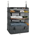 thumbnail image 1 of Surblue Carry-On Closet Hanging Closet Storage Bag - Durable, Foldable Travel Organizer with Waterproof Oxford Fabric and Double-Sided Zipper, Perfect for Suitcase Use, X-Large, Gray, 1 of 7