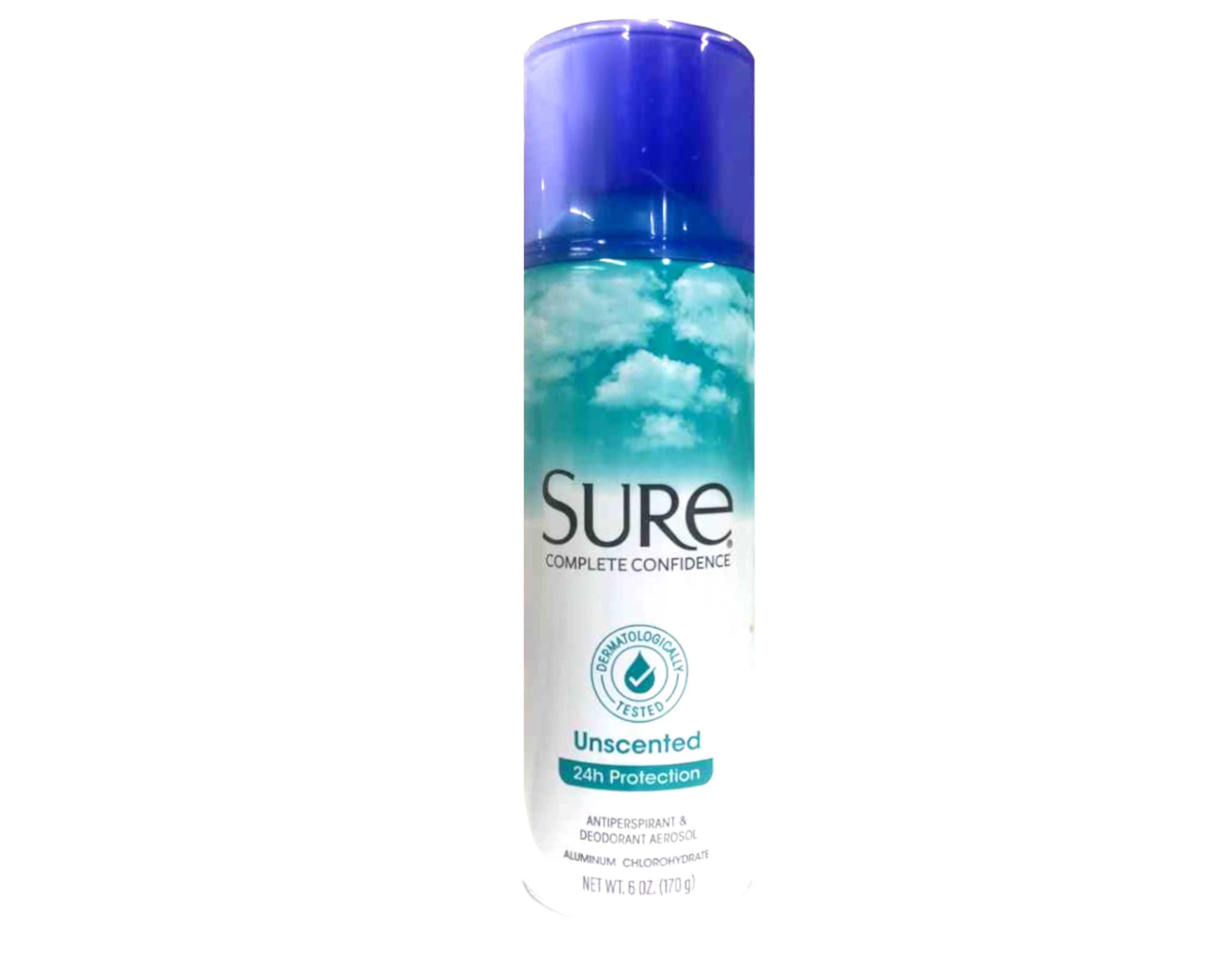 Sure Anti-Perspirant & Deodorant Aerosol, Unscented 6 oz (Pack of 7)