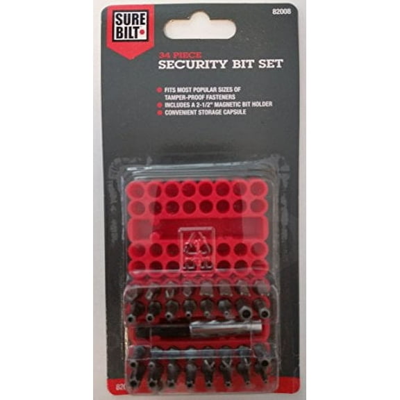 Sure Bilt 82008 34pc Security Bit Set