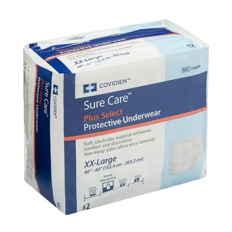 Sure Care Disposable Underwear Pull On with Tear Away Seams 2X