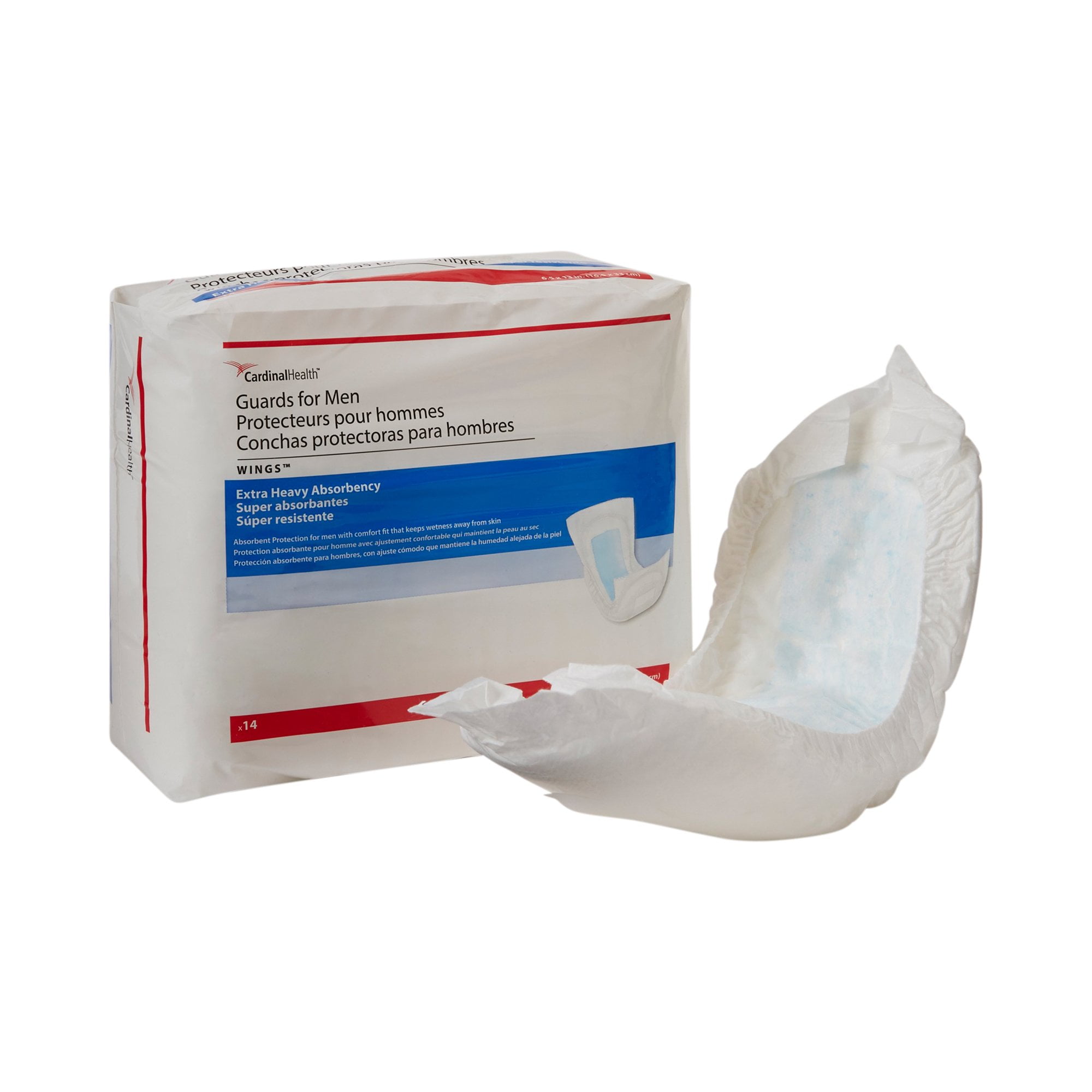 SureCare Guard for Men Incontinence Underwear, 3.8" x 8" x 6", Heavy Absorbency, Bag of 14