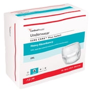 Sure Care Plus Select Disposable Underwear Pull On with Tear Away Seams 2X-Large, 1560P, Plus Select, 12 Ct