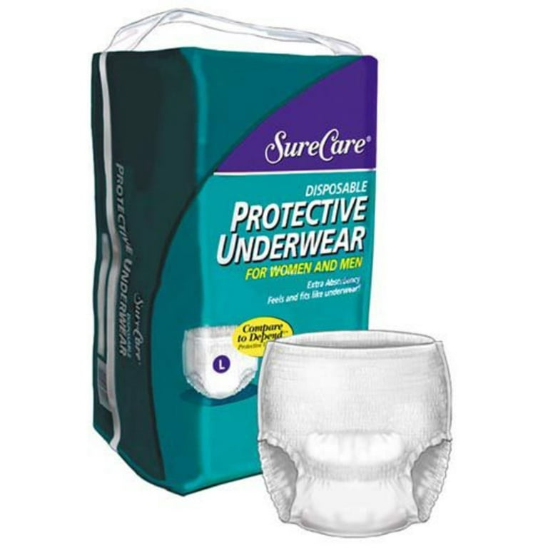 Sure Care Protective Underwear Medium 34-46 -Case of 72 