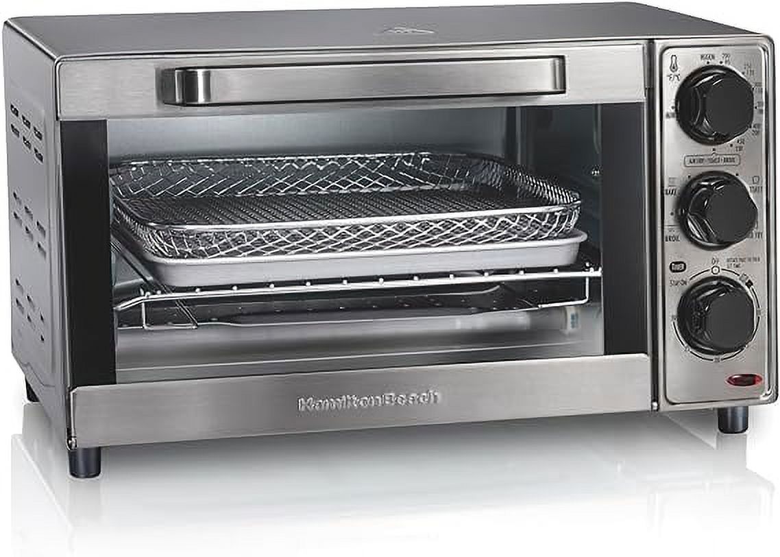 SureCrisp Toaster Oven Air Fryer Combo, Fits 9” Pizza, 4 Slice Capacity, Powerful Circulation