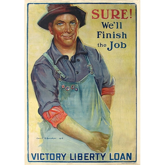 Sure We'll Finish The Job Victory Liberty Loan Novelty Sign | Indoor/Outdoor | Funny Home Décor for Garages, Living Rooms, Bedroom, Offices | SignMission personalized gift Wall Plaque