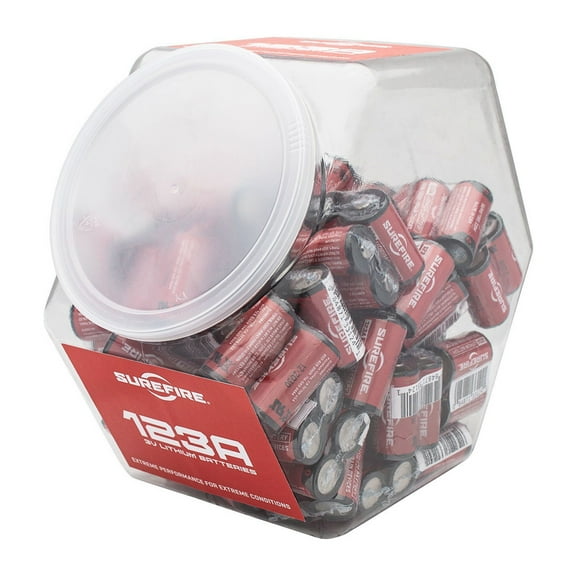 SureFire Shrink Wrapped 123A Lithium Battery, Pair of 65