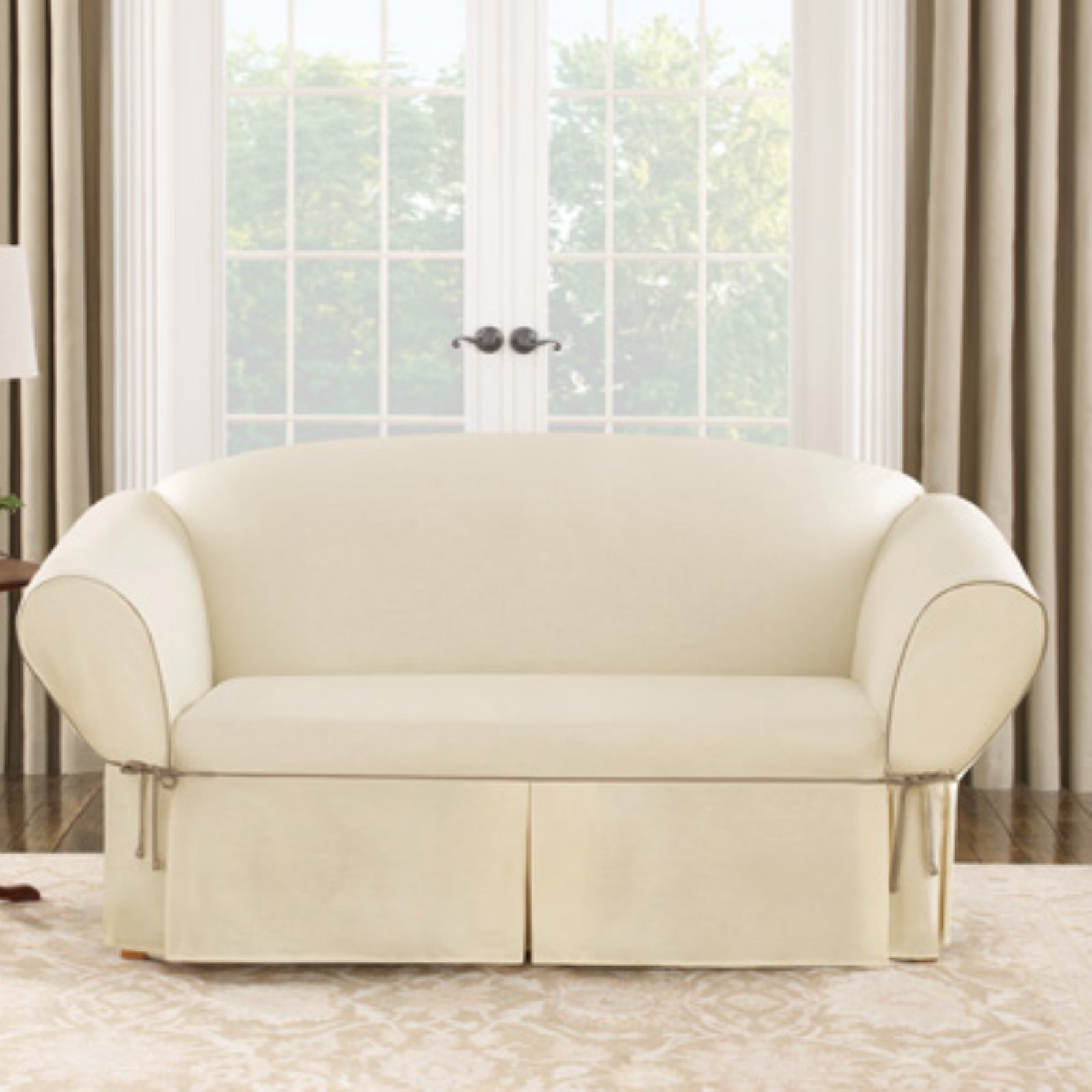 Sure Fit Cotton Duck Loveseat Cover