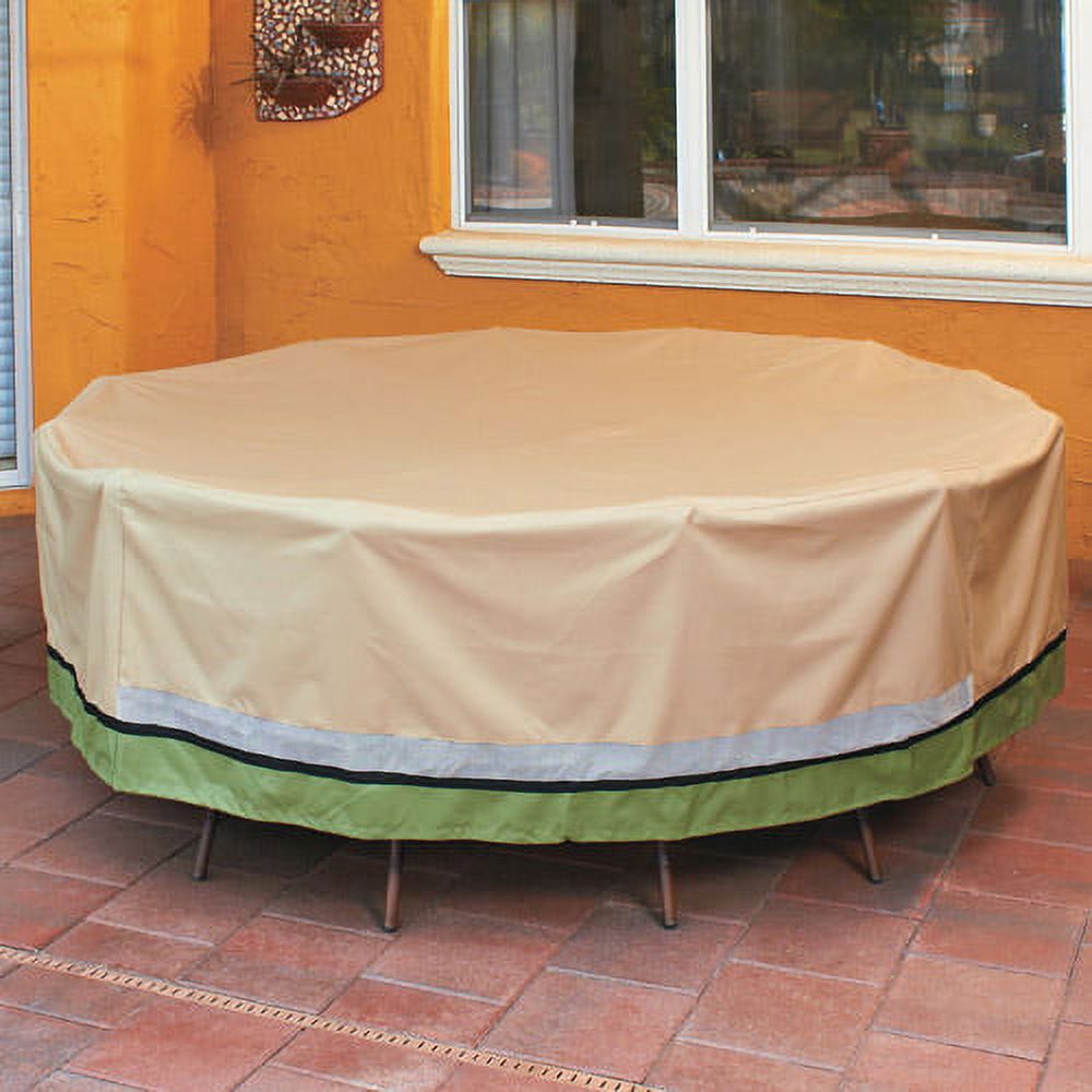 Sure Fit Deluxe Round Table and Chair Set Cover, Taupe - image 1 of 2