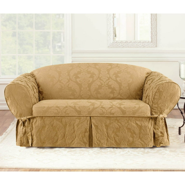 Sure Fit Matelasse Damask Loveseat Slipcover