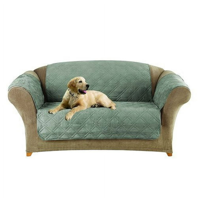 Sure Fit Microfiber Pet Loveseat Throw Dark Grey Walmart