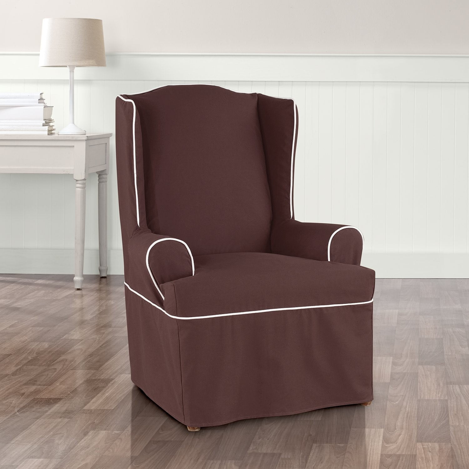 Sure Fit Monaco Tailored Skirt Wing Chair Slipcover