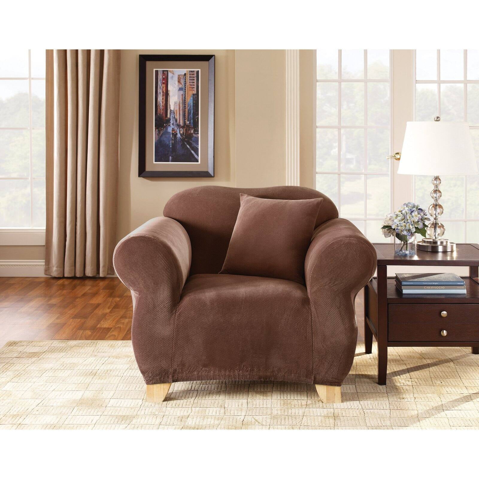 Sure Fit Stretch Pique Chair Slipcover Walmart