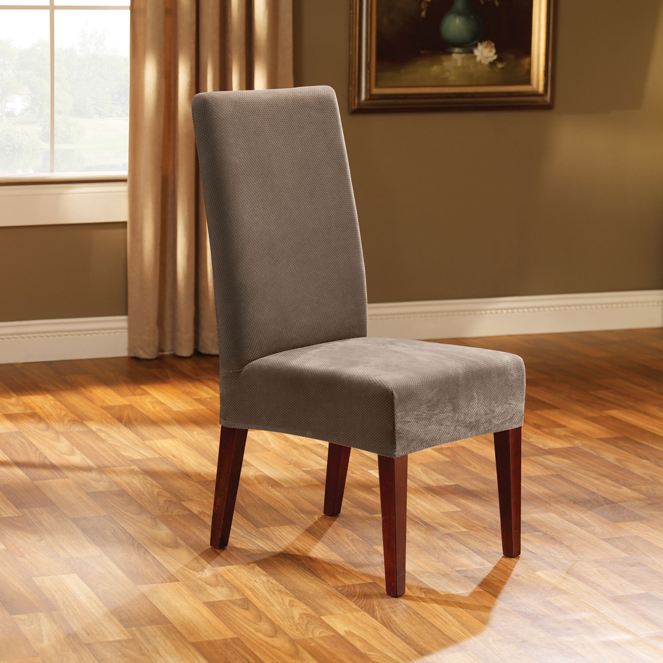 Sure Fit Stretch Pique Short Dining Room Chair Slipcover