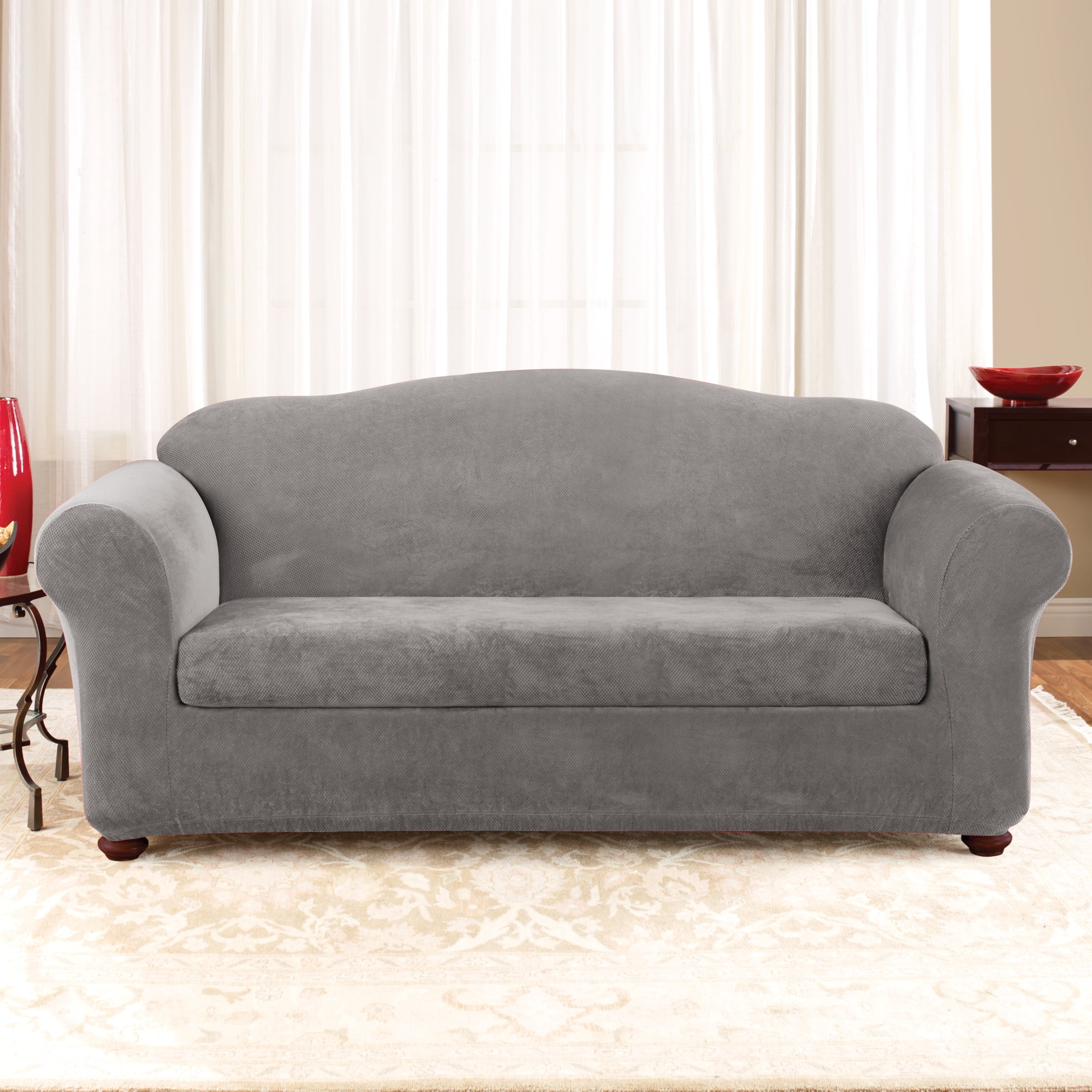 Sure Fit Stretch Pique Sofa Slipcover Walmart Sure Fit Stretch Pique Sofa Slipcover Walmart
