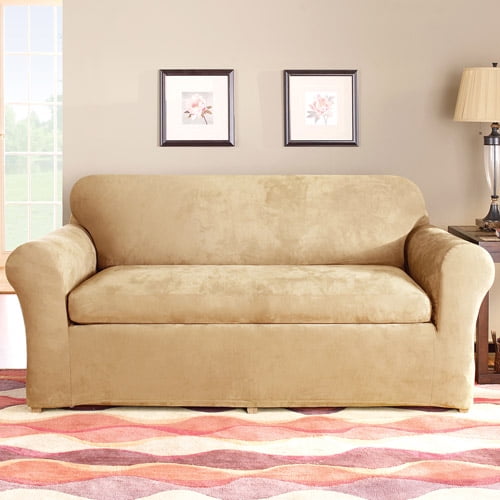 Sure Fit Stretch Suede 2Piece Sofa Slipcover