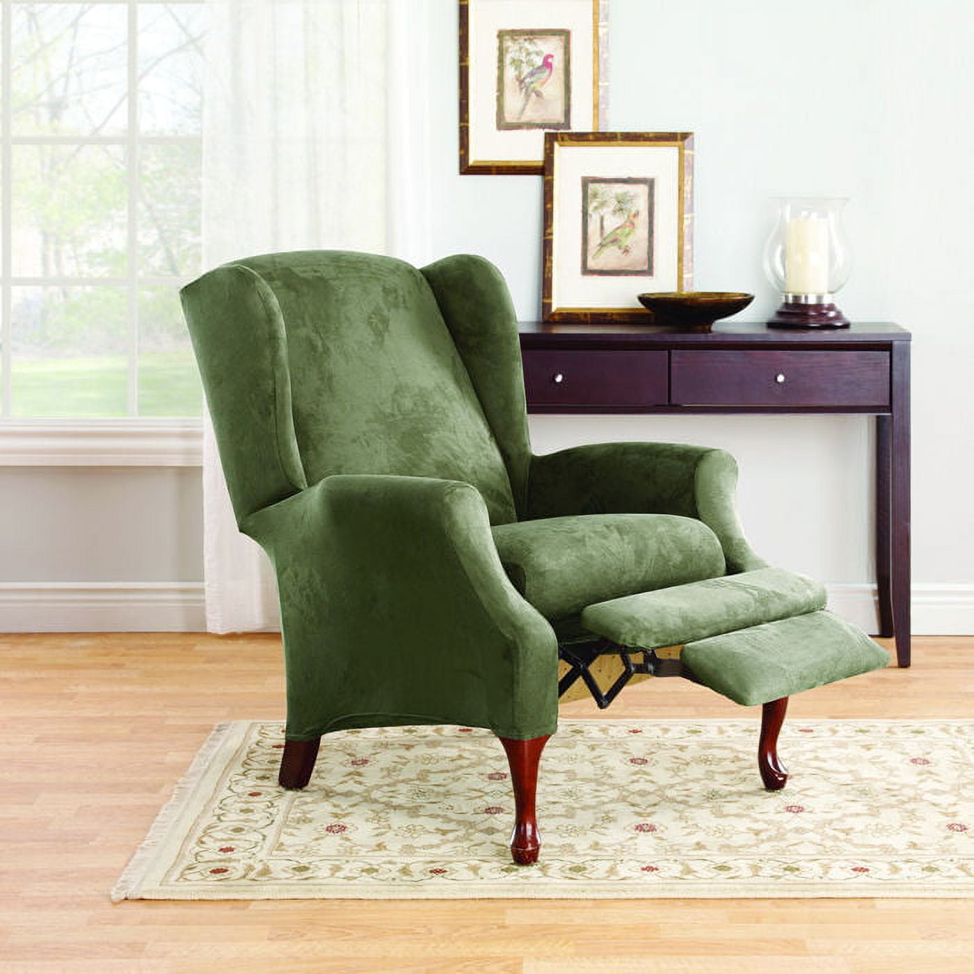 Wing back recliner slip cover hotsell