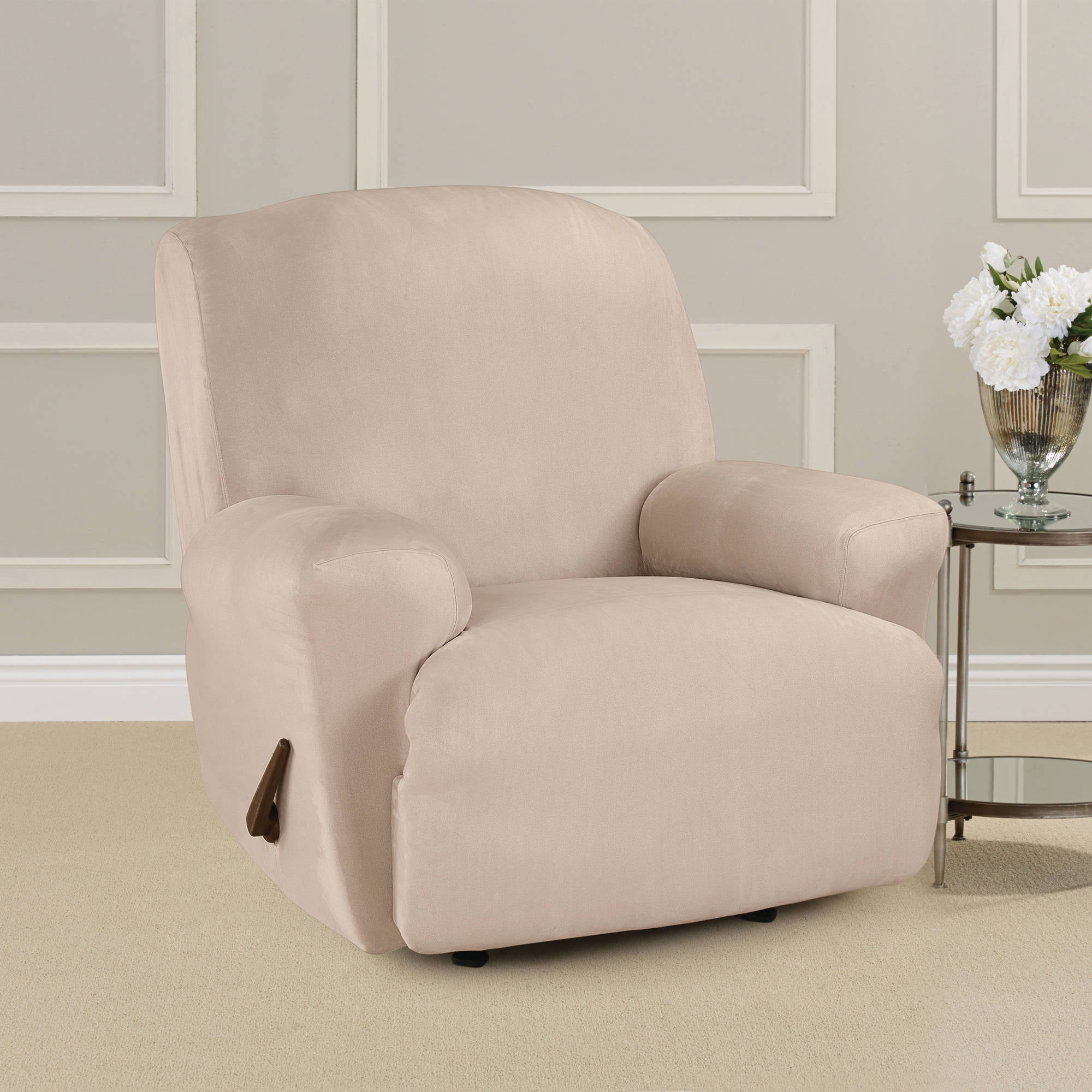 Ultimate Heavyweight Stretch Leather Two Piece Chair Slipcover
