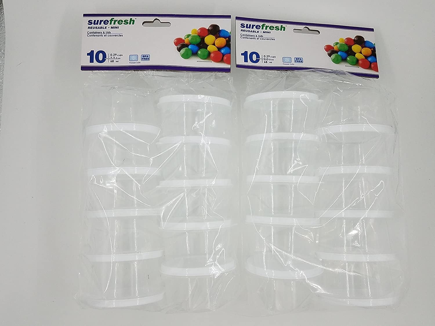 Round Storage Sure Fresh Mini Round Storage Containers 2 Packs - 20 count, Round ...