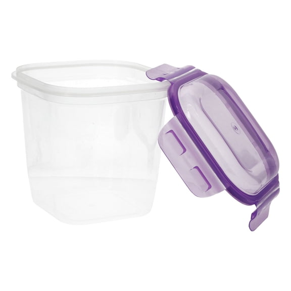 Sure Fresh Tall Rectangular Plastic Storage Boxes with Clip-Lock Lids, 54 oz