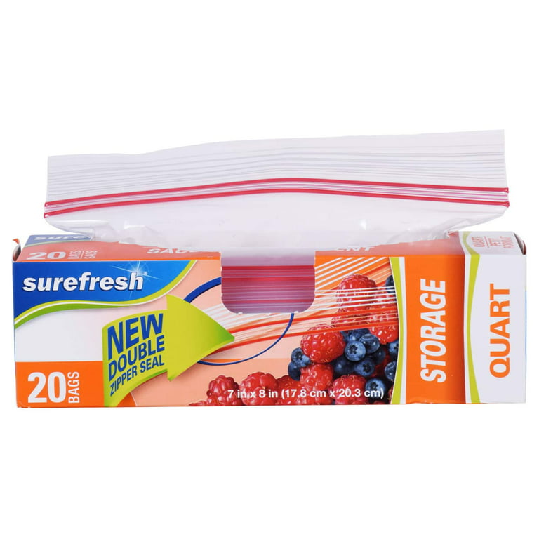 Sure Fresh Quart-Sized Heavy-Duty Slider Freezer Bags, 15-ct.