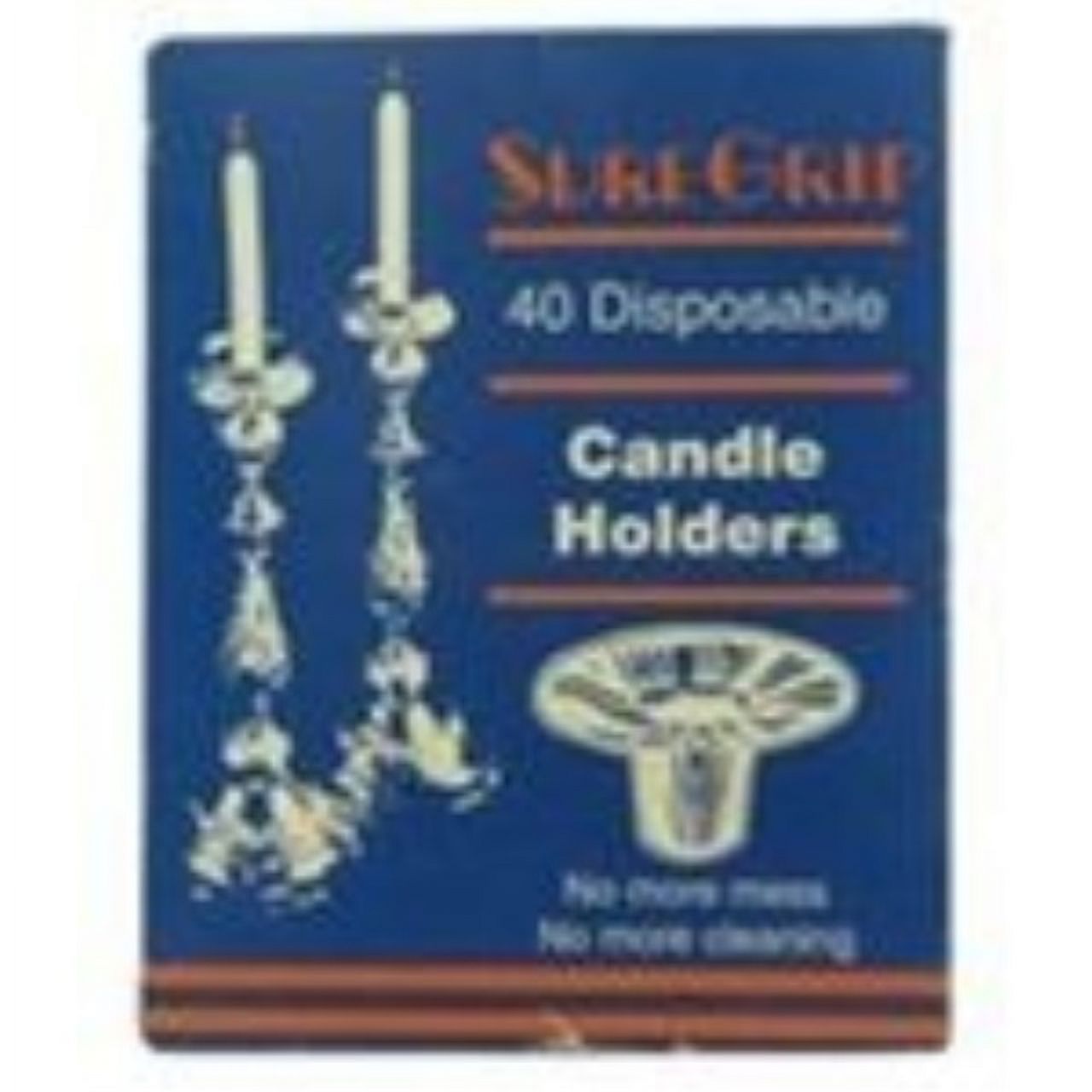 Sure Grip Aluminum Candle Holders 40 Disposable 1 Pack