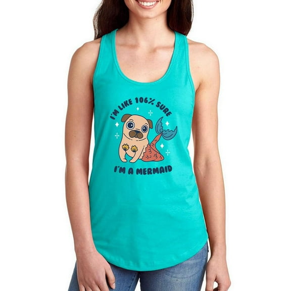 Sure Im A Mermaid Racerback Tank Women -Smartprints Designs, Female x-Small