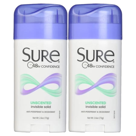 Sure Invisible Solid Deodorant, 2 Count