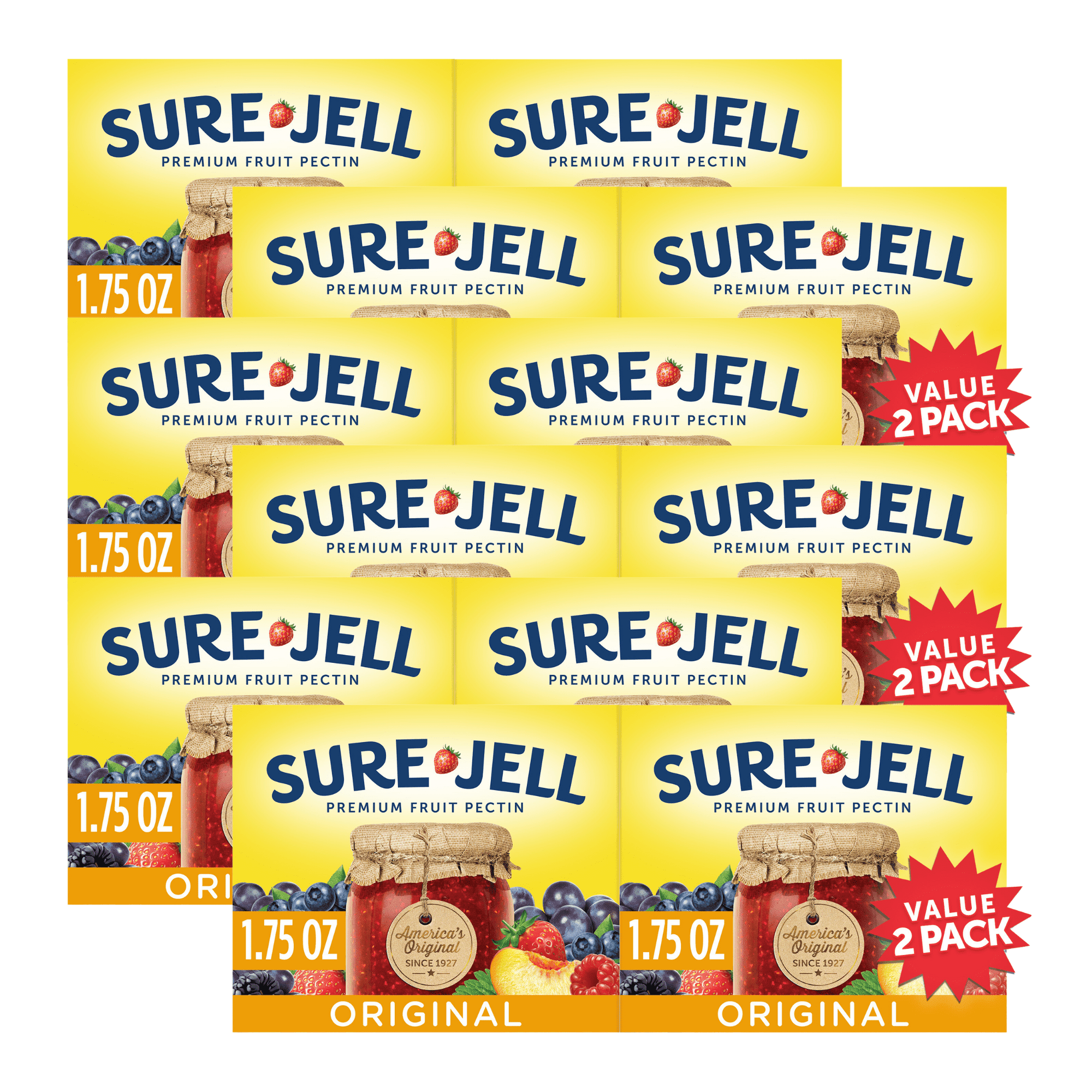 Sure Jel Original Premium Fruit Pectin Value Pack, 2 CT (6-Pack ...