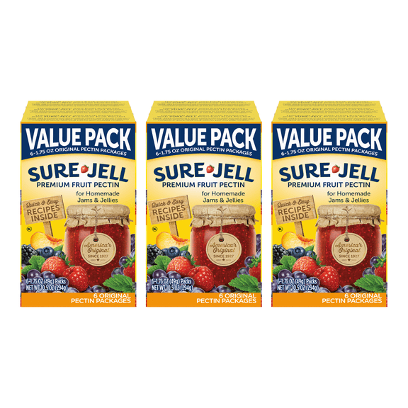 Sure Jel Original Premium Fruit Pectin Value Pack, 6 CT (3-Pack)