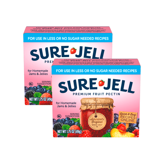 Sure Jel Premium Fruit Pectin, Less or No Sugar Recipes, 1.75 oz (2-Pack)