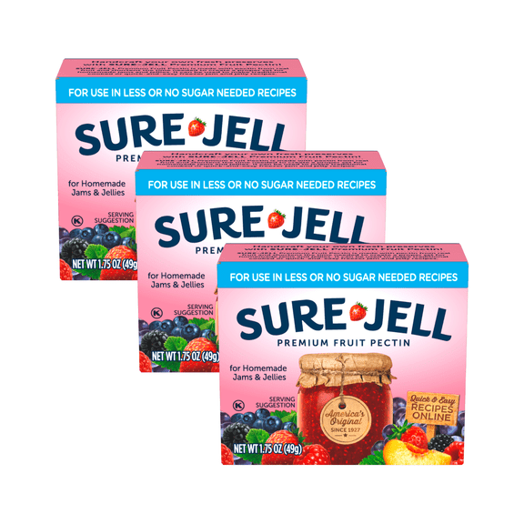 Sure Jel Premium Fruit Pectin, Less or No Sugar Recipes, 1.75 oz (3-Pack)