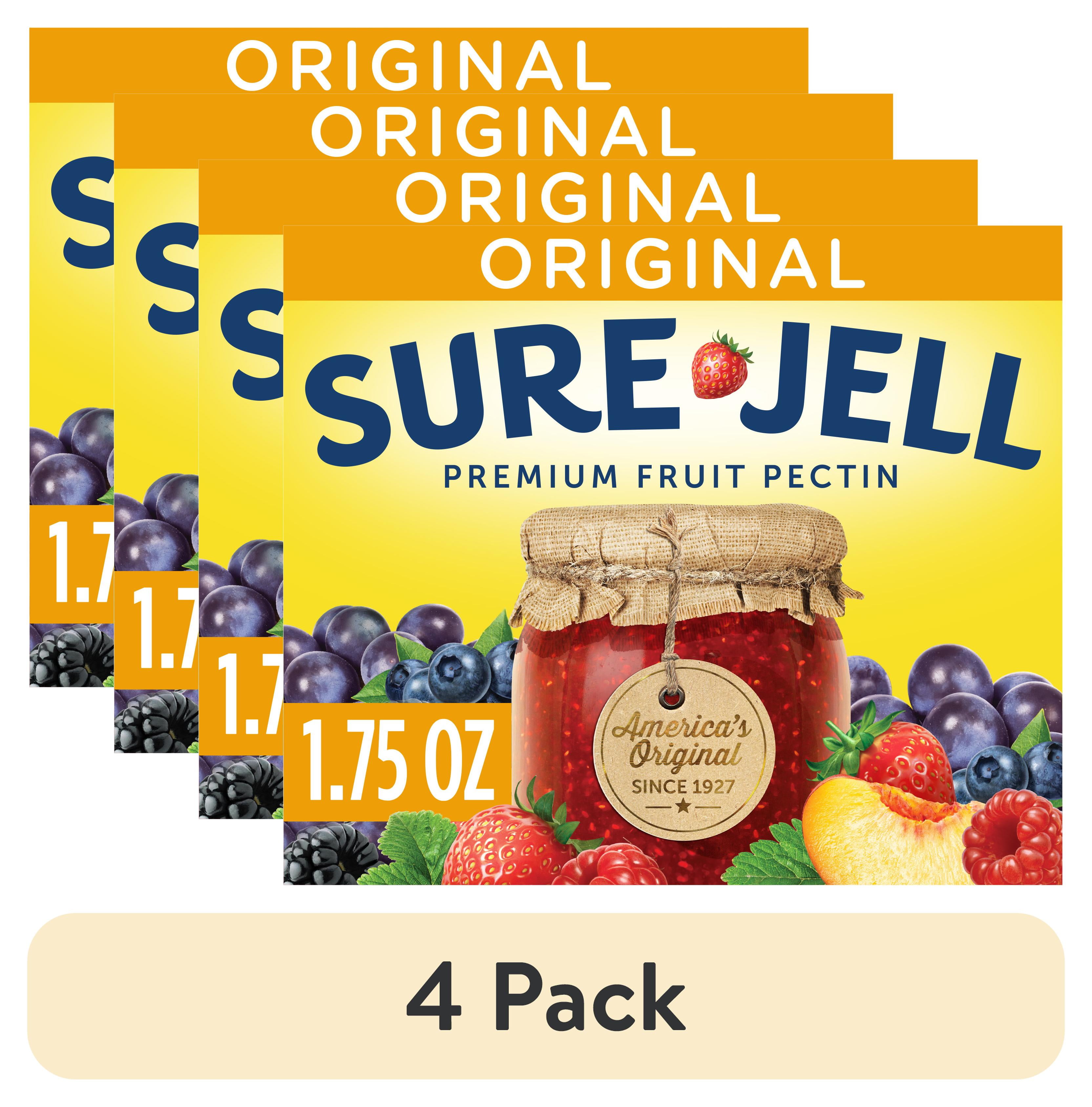 (4 pack) Sure Jell Original Premium Fruit Pectin, 1.75 oz Box