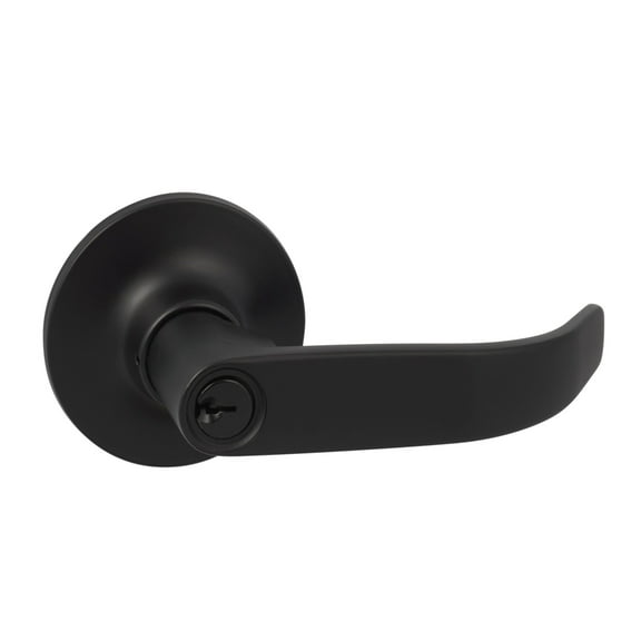 Sure-Loc AD107 FBL Alder Single Cylinder Keyed Entry Door Lever Set - Black
