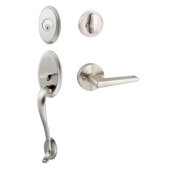 Sure-Loc AN507-BS-RD 15 Aspen Sectional Single Cylinder Keyed Entry Handleset - Nickel